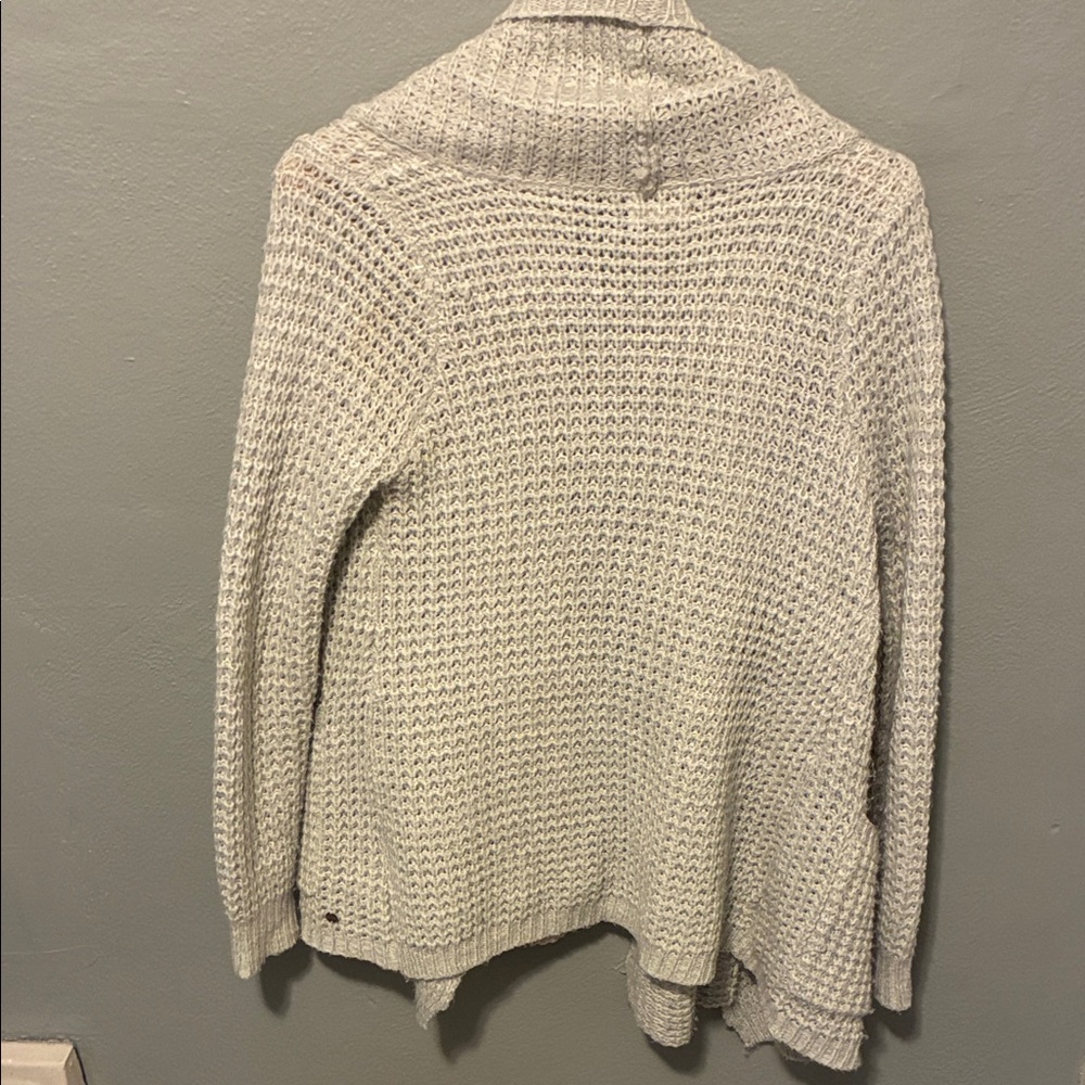 Rip Curl Women’s Shambala Cozy Light Gray Oversized Knit Cardigan Sweater Large - Picture 5 of 6